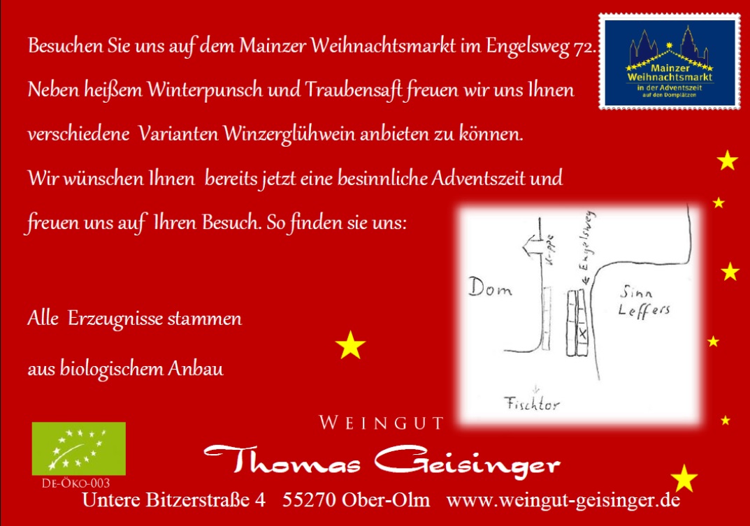 Flyer Weihnachtsmarkt Back Weingut Thomas Geisinger